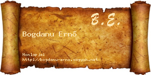 Bogdanu Ernő névjegykártya